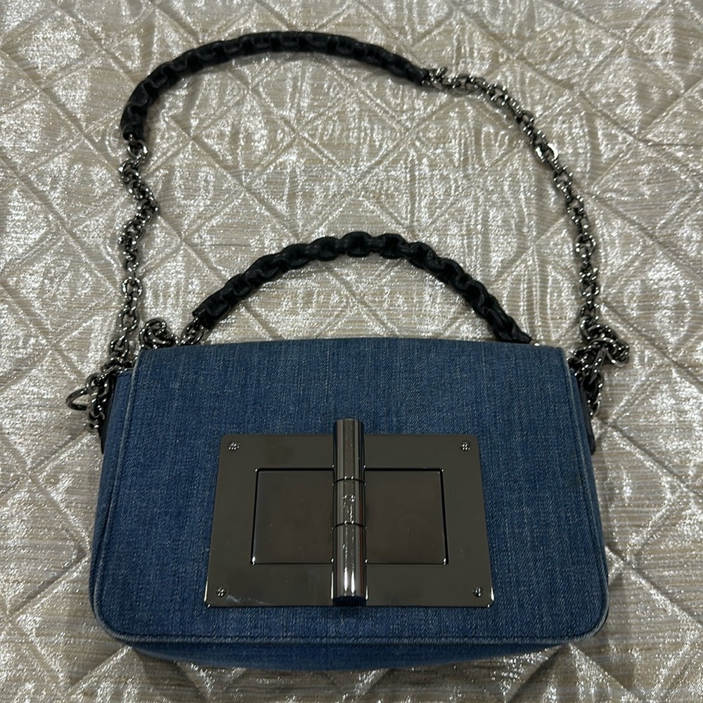 Tom Ford Blue Denim Purse
